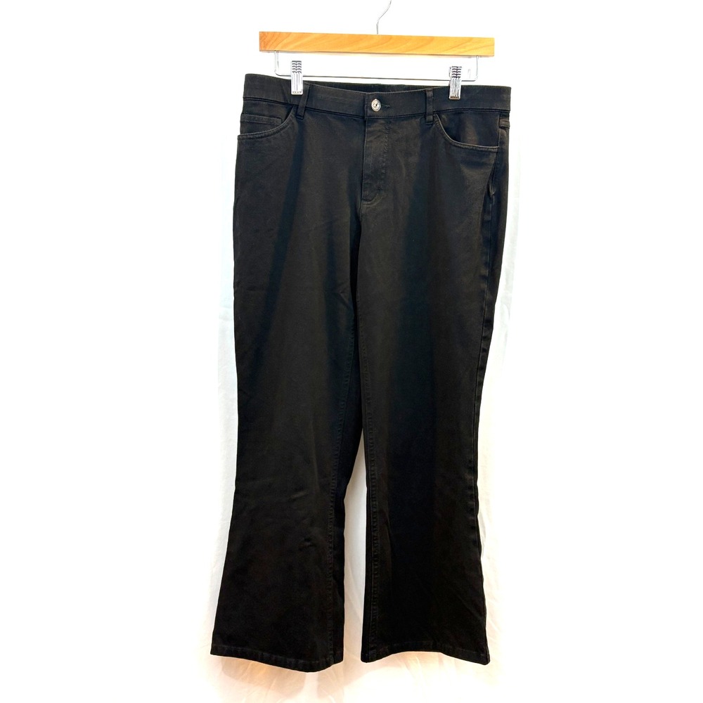Isaac Mizrahi Women's Petite‎ Black Straight Leg Denim Pants, Size 10